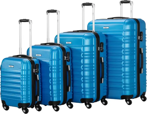 Zelsius Koffer Set 4 Stück, Blau | ABS Hartschal
