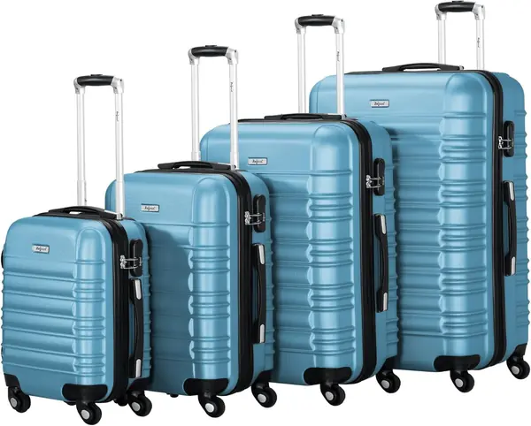 Koffer Set 4 Stück, Stahlblau